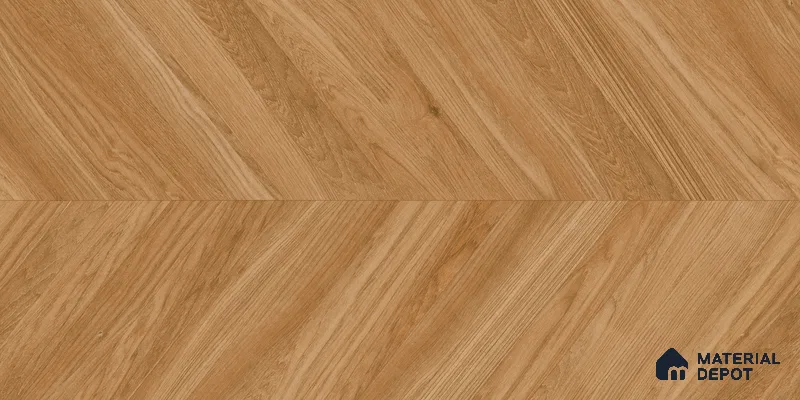 Wood Floor & Wall Tile TL 06267 C Herringbone Rustic Oak 4 ft x 2 ft Vitrified Matte Finish - 9 mm (Random Design 4) | Suitable for Living Room, Bedroom, Bathroom & Kitchen