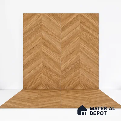 Wood Floor & Wall Tile TL 06267 C Herringbone Rustic Oak 4 ft x 2 ft Vitrified Matte Finish - 9 mm (Random Design 4) | Suitable for Living Room, Bedroom, Bathroom & Kitchen