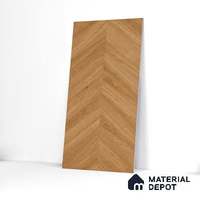 Wood Floor & Wall Tile TL 06267 C Herringbone Rustic Oak 4 ft x 2 ft Vitrified Matte Finish - 9 mm (Random Design 4) | Suitable for Living Room, Bedroom, Bathroom & Kitchen