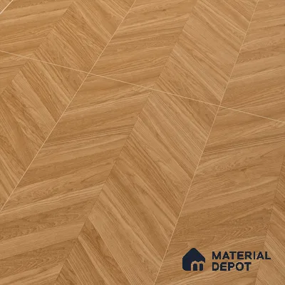 Wood Floor & Wall Tile TL 06267 C Herringbone Rustic Oak 4 ft x 2 ft Vitrified Matte Finish - 9 mm (Random Design 4) | Suitable for Living Room, Bedroom, Bathroom & Kitchen