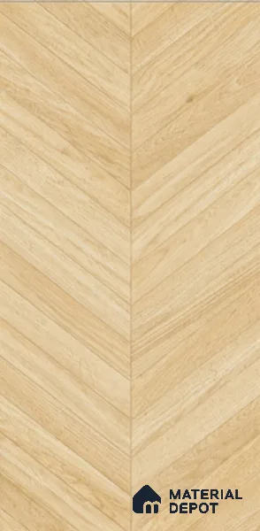 Wood Floor & Wall Tile TL 06267 D Herringbone Pinewood Charm 4 ft x 2 ft Vitrified Matte Finish - 9 mm (Random Design 4) | Suitable for Living Room, Bedroom, Bathroom & Kitchen