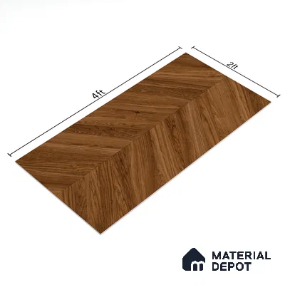 Wood Floor & Wall Tile TL 06267 Herringbone Midnight Oak 4 ft x 2 ft Vitrified Matte Finish - 9 mm (Random Design 4) | Suitable for Living Room, Bedroom, Bathroom & Kitchen