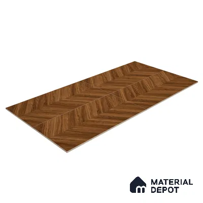 Wood Floor & Wall Tile TL 06267 Herringbone Midnight Oak 4 ft x 2 ft Vitrified Matte Finish - 9 mm (Random Design 4) | Suitable for Living Room, Bedroom, Bathroom & Kitchen