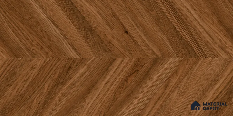 Wood Floor & Wall Tile TL 06267 Herringbone Midnight Oak 4 ft x 2 ft Vitrified Matte Finish - 9 mm (Random Design 4) | Suitable for Living Room, Bedroom, Bathroom & Kitchen