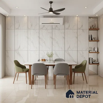 Punch Wall Tile TL 06269 Zenith Carolina Elegance 4 ft x 2 ft Vitrified Punch Finish - 9 mm (Random Design 4) | Suitable for Living Room, Bedroom, Bathroom & Kitchen