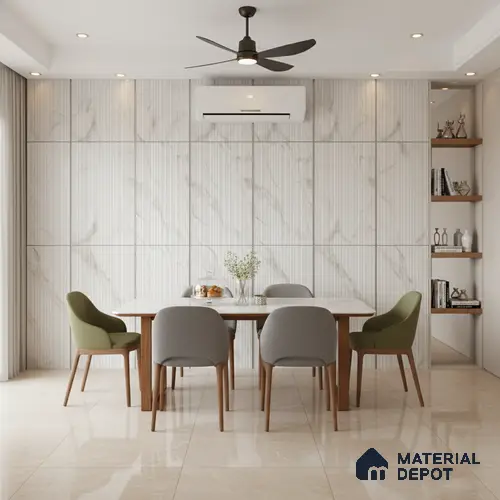 Punch Wall Tile TL 06269 Zenith Carolina Elegance 4 ft x 2 ft Vitrified Punch Finish - 9 mm (Random Design 4) | Suitable for Living Room, Bedroom, Bathroom & Kitchen