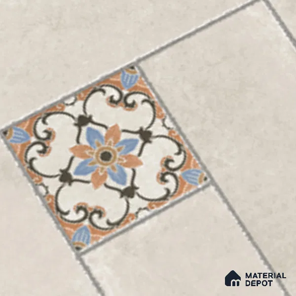 Punch Floor & Wall Tile TL 06270 B Slateon Zamora Ivory 4 ft x 2 ft Vitrified Punch Finish - 9 mm | Suitable for Living Room, Bedroom, Kitchen