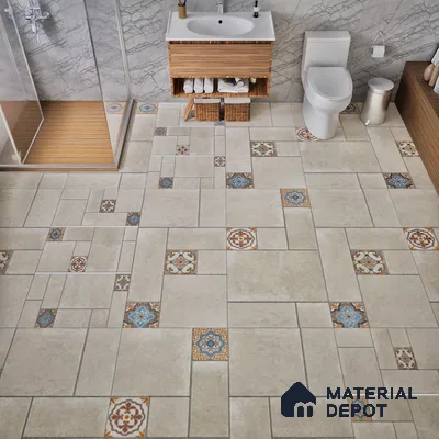 Punch Floor & Wall Tile TL 06270 B Slateon Zamora Ivory 4 ft x 2 ft Vitrified Punch Finish - 9 mm | Suitable for Living Room, Bedroom, Kitchen
