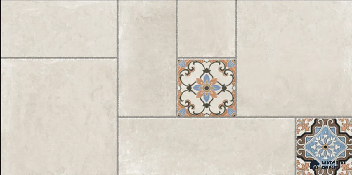 Punch Floor & Wall Tile TL 06270 B Slateon Zamora Ivory 4 ft x 2 ft Vitrified Punch Finish - 9 mm | Suitable for Living Room, Bedroom, Kitchen