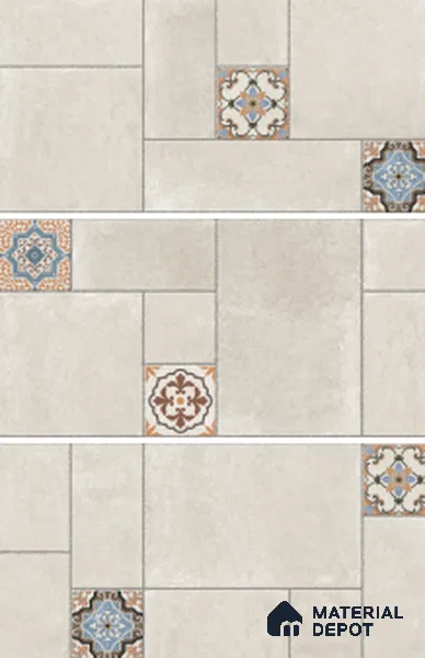 Punch Floor & Wall Tile TL 06270 B Slateon Zamora Ivory 4 ft x 2 ft Vitrified Punch Finish - 9 mm | Suitable for Living Room, Bedroom, Kitchen