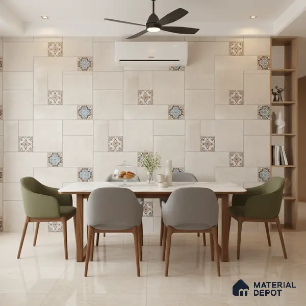 Punch Floor & Wall Tile TL 06270 B Slateon Zamora Ivory 4 ft x 2 ft Vitrified Punch Finish - 9 mm | Suitable for Living Room, Bedroom, Kitchen