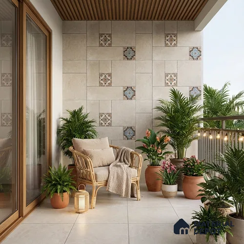 Punch Floor & Wall Tile TL 06270 B Slateon Zamora Ivory 4 ft x 2 ft Vitrified Punch Finish - 9 mm | Suitable for Living Room, Bedroom, Kitchen