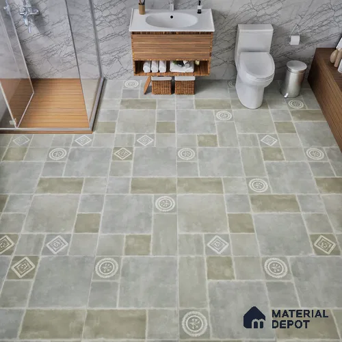 Punch Floor & Wall Tile TL 06270 Slateon Regal Leon 4 ft x 2 ft Vitrified Punch Finish - 9 mm | Suitable for Living Room, Bedroom, Kitchen