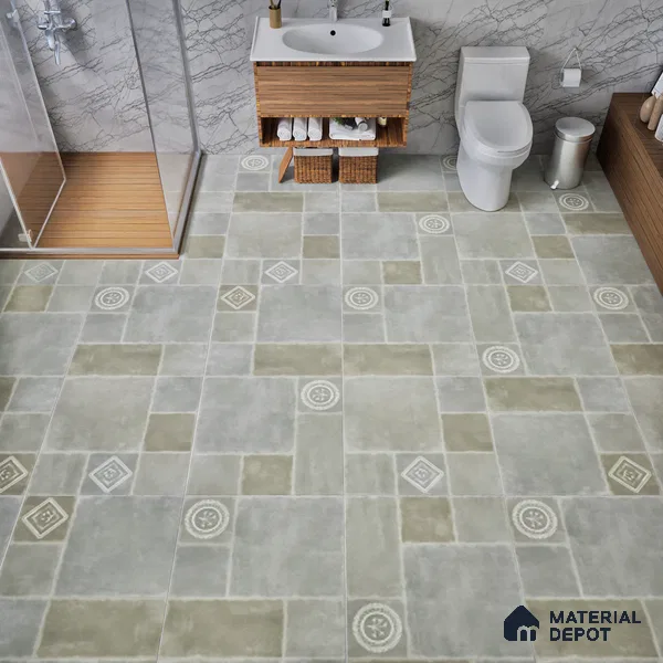 Punch Floor & Wall Tile TL 06270 Slateon Regal Leon 4 ft x 2 ft Vitrified Punch Finish - 9 mm | Suitable for Living Room, Bedroom, Kitchen