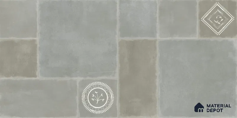 Punch Floor & Wall Tile TL 06270 Slateon Regal Leon 4 ft x 2 ft Vitrified Punch Finish - 9 mm | Suitable for Living Room, Bedroom, Kitchen