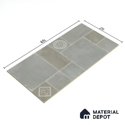 Punch Floor & Wall Tile TL 06270 Slateon Regal Leon 4 ft x 2 ft Vitrified Punch Finish - 9 mm | Suitable for Living Room, Bedroom, Kitchen