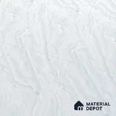 Marble Endless Onyx Wall & Floor Tile TL 06273 Cool White 4 ft x 2 ft Matte Finish Vitrified Tile - 9 mm | 4 Random Designs | Suitable For Living Room, Bedroom, Kitchen