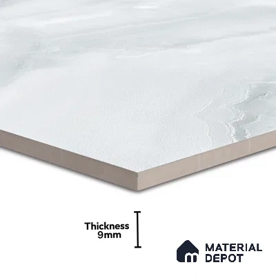 Marble Endless Onyx Wall & Floor Tile TL 06273 Cool White 4 ft x 2 ft Matte Finish Vitrified Tile - 9 mm | 4 Random Designs | Suitable For Living Room, Bedroom, Kitchen