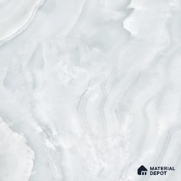 Marble Endless Onyx Wall & Floor Tile TL 06273 Cool White 4 ft x 2 ft Matte Finish Vitrified Tile - 9 mm | 4 Random Designs | Suitable For Living Room, Bedroom, Kitchen