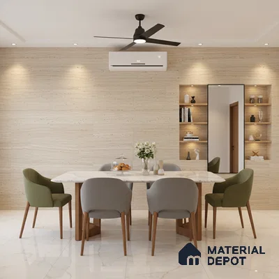 Punch Floor & Wall Tile TL 06274 B Bash Beige Tranquil 4 ft x 2 ft Vitrified Punch Finish - 9 mm (Random Design 3) | Suitable for Living Room, Bedroom, Bathroom & Kitchen (Sample)