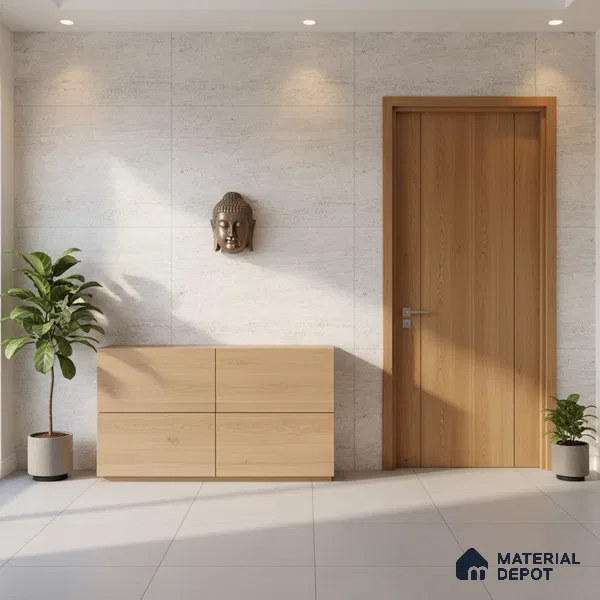 Punch Floor & Wall Tile TL 06274 Bash Arctic Frost 4 ft x 2 ft Vitrified Punch Finish - 9 mm (Random Design 3) | Suitable for Living Room, Bedroom, Bathroom & Kitchen