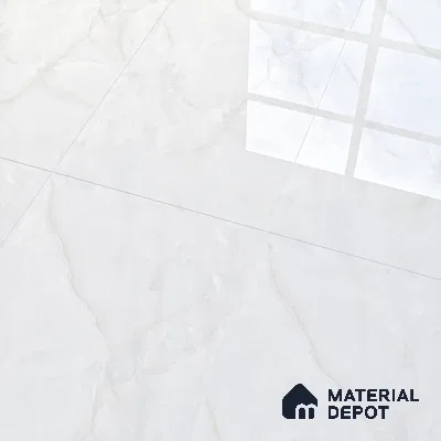 Marble Endless Onyx Wall & Floor Tile TL 06279 Milky White 4 ft x 2 ft Glossy Finish Vitrified Tile - 9 mm | 4 Random Designs | Suitable For Living Room, Bedroom, Dining