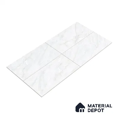 Marble Endless Onyx Wall & Floor Tile TL 06279 Milky White 4 ft x 2 ft Glossy Finish Vitrified Tile - 9 mm | 4 Random Designs | Suitable For Living Room, Bedroom, Dining