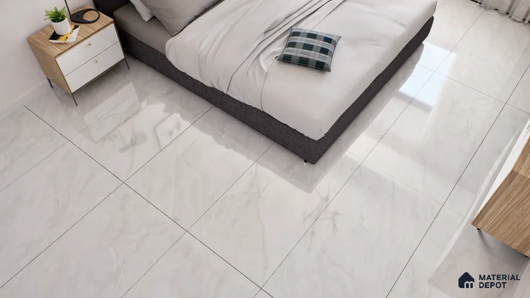 Marble Endless Onyx Wall & Floor Tile TL 06279 Milky White 4 ft x 2 ft Glossy Finish Vitrified Tile - 9 mm | 4 Random Designs | Suitable For Living Room, Bedroom, Dining