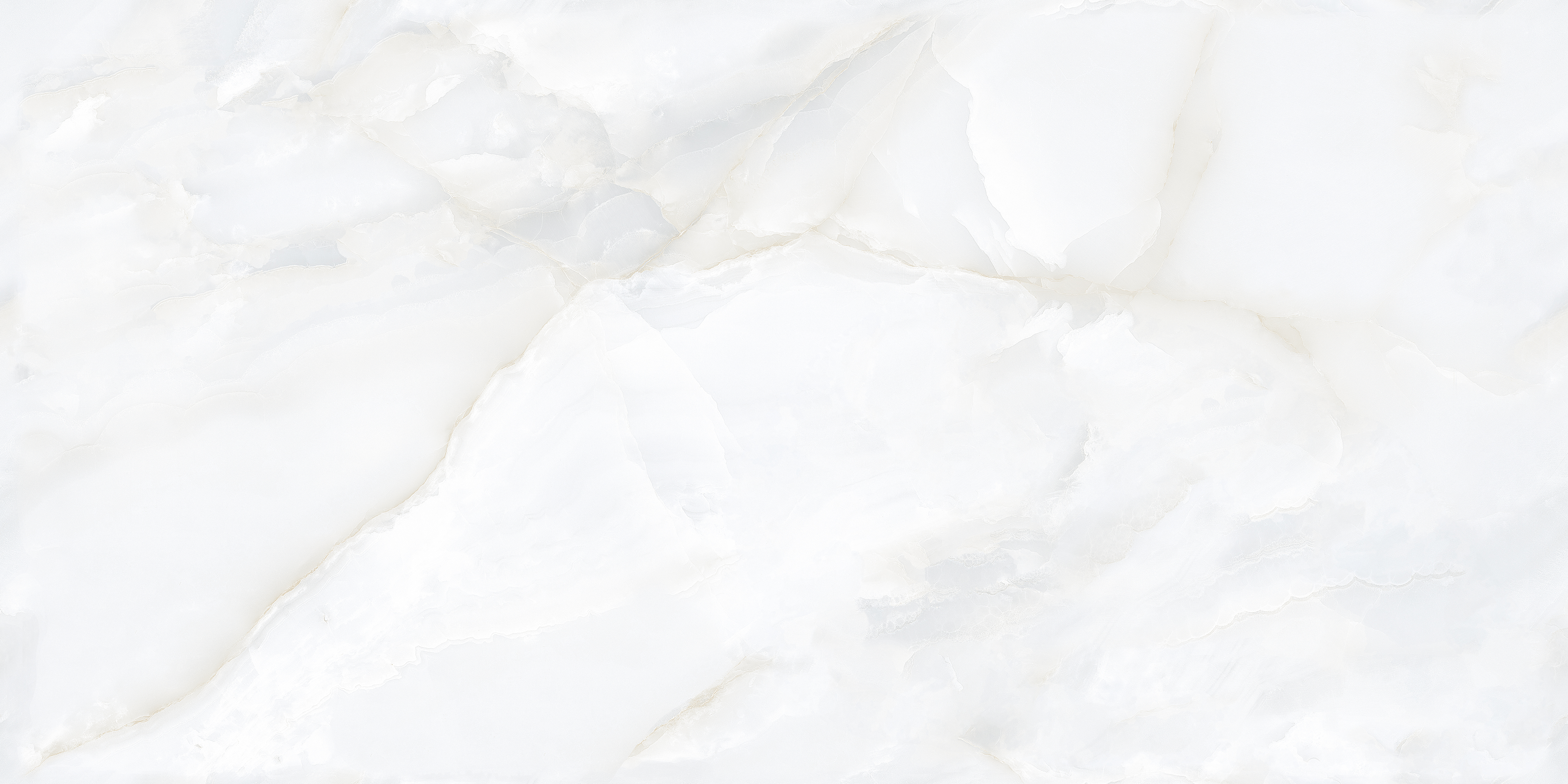 Marble Endless Onyx Wall & Floor Tile TL 06279 Milky White 4 ft x 2 ft Glossy Finish Vitrified Tile - 9 mm | 4 Random Designs | Suitable For Living Room, Bedroom, Dining