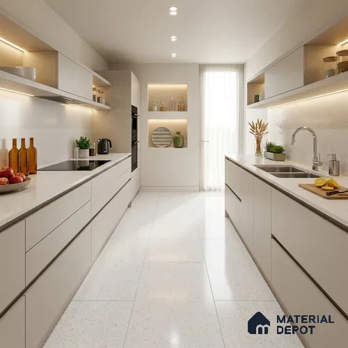 Terrazzo Wall & Floor Tile TL 06282 Mondeco bianco 1200 x 600 mm Vitrified Matte Finish - 9 mm