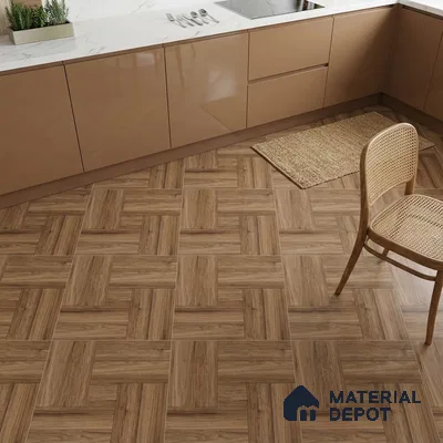 TL 06288 Pattern 1 Brown Matte Finish 2 ft x 2 ft  Tile - 9 mm