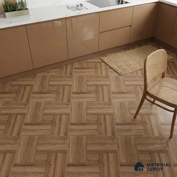 TL 06288 Pattern 1 Brown Matte Finish 2 ft x 2 ft Tile - 9 mm