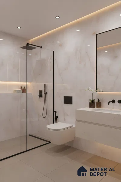 Budget Friendly Marble Wall & Floor Tile Value for Money TL 06289 Onyx Motion 4 ft x 2 ft - Vitrified Glossy Finish -9 mm | Suitable for Living Room, Bedroom & Bathroom (Sample)