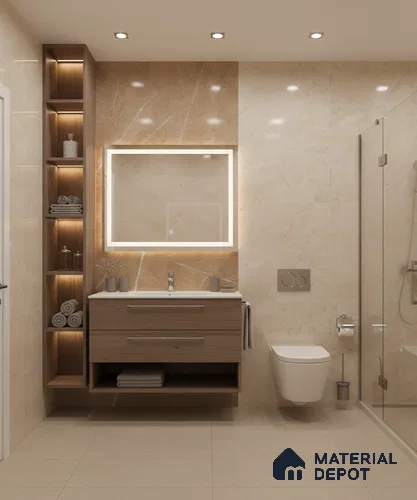 Budget Friendly Marble Wall & Floor Tile Value for Money TL 06296 Prismatic Brown 4 ft x 2 ft - Vitrified Glossy Finish -9 mm | Suitable for Living Room, Bedroom & Bathroom