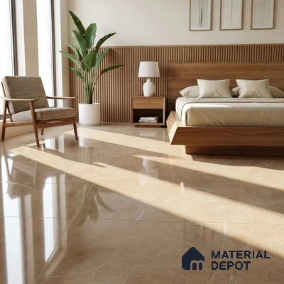 Budget Friendly Marble Wall & Floor Tile Value for Money TL 06296 Prismatic Brown 4 ft x 2 ft - Vitrified Glossy Finish -9 mm | Suitable for Living Room, Bedroom & Bathroom