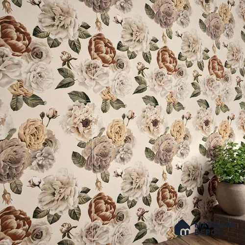 Floral Wall Tile TL 06306 D Florelle Ethereal Petal 4 ft x 2 ft Vitrified Lustera Effect Feather Feel Matte Finish - 9 mm | Suitable for Bathroom, Accent/Feature Wall, Dining Area
