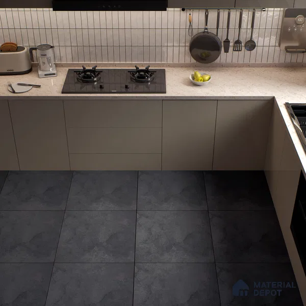 Marble Floor Tile TL 06315 Orio Gris 2 ft x 2 ft Vitrified Matte Finish - 9 mm | Suitable for Living Room, Bedroom, Bathroom