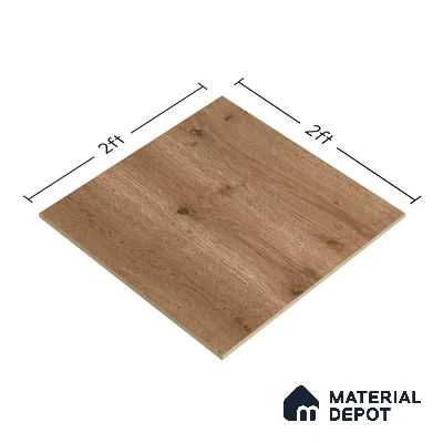 Wood Floor Tile TL 06316 B Ranger Wood 2 ft x 2 ft Vitrified Matte Finish - 9 mm | Suitable for Living Room, Bedroom, Bathroom