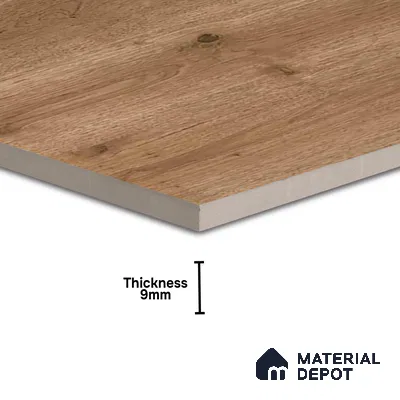 Wood Floor Tile TL 06316 B Ranger Wood 2 ft x 2 ft Vitrified Matte Finish - 9 mm | Suitable for Living Room, Bedroom, Bathroom