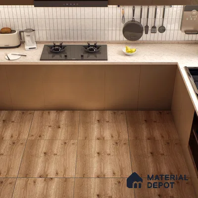Wood Floor Tile TL 06316 B Ranger Wood 2 ft x 2 ft Vitrified Matte Finish - 9 mm | Suitable for Living Room, Bedroom, Bathroom