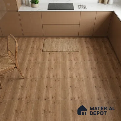 Wood Floor Tile TL 06316 B Ranger Wood 2 ft x 2 ft Vitrified Matte Finish - 9 mm | Suitable for Living Room, Bedroom, Bathroom (Sample)