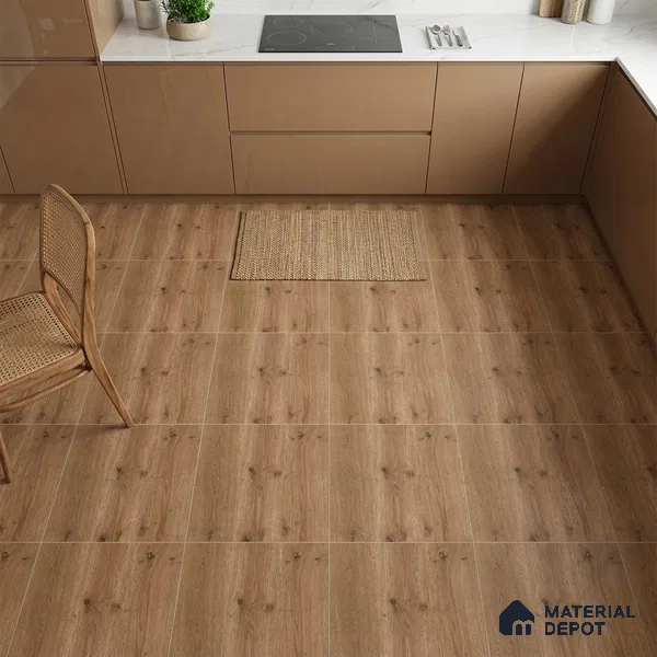 Wood Floor Tile TL 06316 B Ranger Wood 2 ft x 2 ft Vitrified Matte Finish - 9 mm | Suitable for Living Room, Bedroom, Bathroom (Sample)