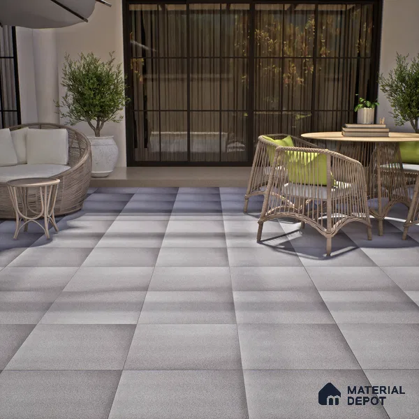 Cement Look Parking Floor Tile TL 06317 B Graphon 2 ft x 2 ft Full Body Vitrified Matte Finish - 16 mm | Suitable for Heavy Duty Parking, Terrace & Balcony