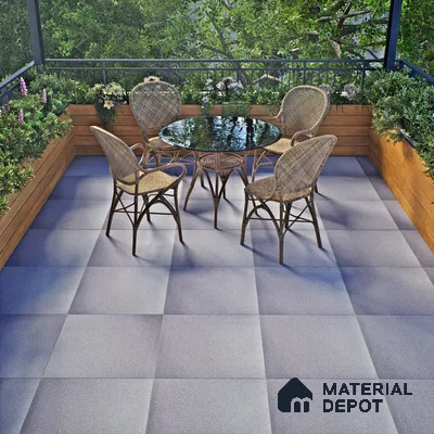 Cement Look Parking Floor Tile TL 06317 B  Graphon 2 ft x 2 ft Full Body Vitrified Matte Finish - 16 mm | Suitable for Heavy Duty Parking, Terrace & Balcony