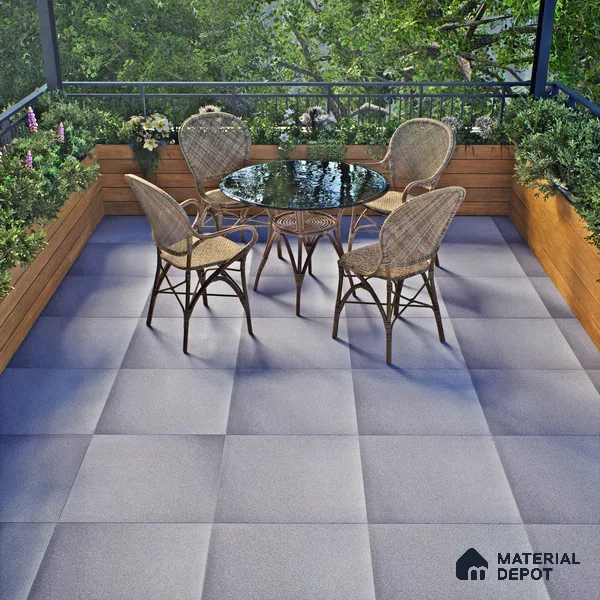 Cement Look Parking Floor Tile TL 06317 B Graphon 2 ft x 2 ft Full Body Vitrified Matte Finish - 16 mm | Suitable for Heavy Duty Parking, Terrace & Balcony