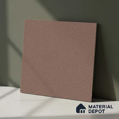 Stone Floor Tile TL 06317 C Prime Earthstone Brown 2 ft x 2 ft Matte Finish Anti Skid Outdoor Parking Vitrified Tile - 16 mm  | Suitable for Parking, Balcony, Terrace & Coutyard