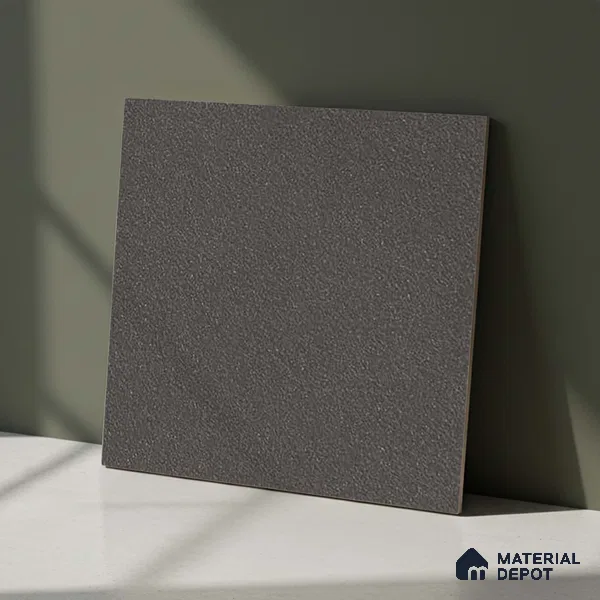 Stone Floor Tile TL 06317 E Prime Earthstone Antracite 2 ft x 2 ft Matte Finish Anti Skid Outdoor Parking Vitrified Tile - 16 mm | Suitable for Parking, Balcony, Terrace & Coutyard