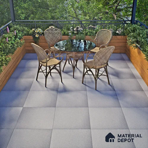 Cement Look Parking Floor Tile TL 06317 F  Lumis 2 ft x 2 ft Full Body Vitrified Matte Finish - 16 mm | Suitable for Heavy Duty Parking, Terrace & Balcony