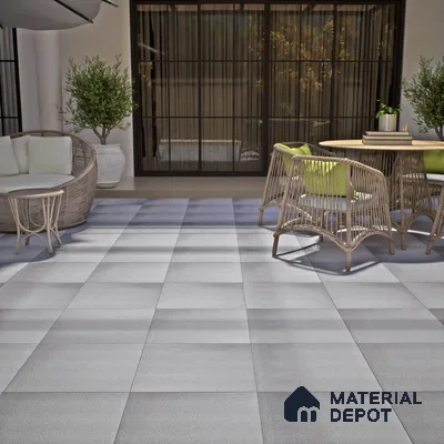 Cement Look Parking Floor Tile TL 06317 F  Lumis 2 ft x 2 ft Full Body Vitrified Matte Finish - 16 mm | Suitable for Heavy Duty Parking, Terrace & Balcony