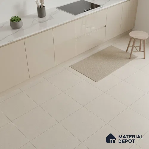 Stone Look Parking Floor Tile TL 06317  Cremora 2 ft x 2 ft Full Body Vitrified Matte Finish - 16 mm | Suitable for Heavy Duty Parking, Terrace & Balcony